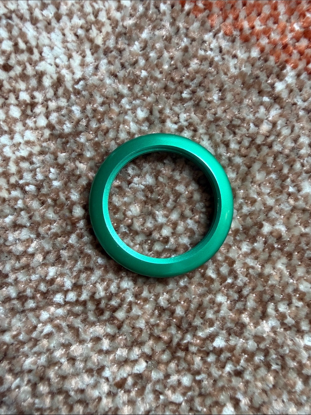 GUCCI BEZEL Green Aluminum Statement Ring - Women's Accessory